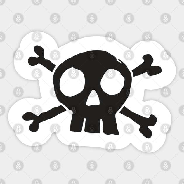 Skull and Crossbones Sticker by The Cottage Cauldron